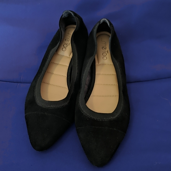 Me Too black pointed ballet flats 9.5 Ariana - Picture 1 of 6